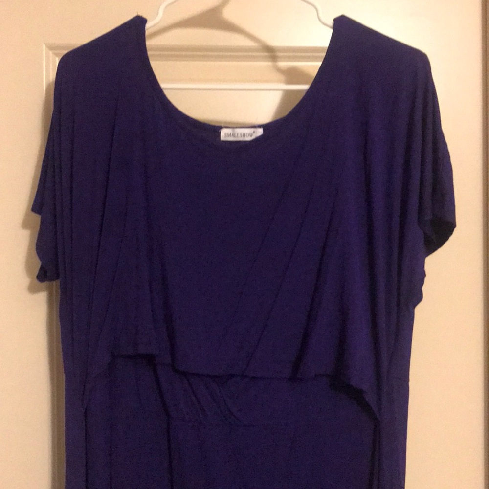 Purple nursing maxi dress
